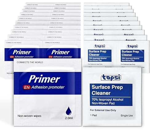 Adhesion Promoter Wipes for Plastic & Automotive Tape – 20 PCS Adhesive Primer for Vinyl Wrap, Molding, Trim – Long-Lasting Bond Strength – Packed in Airtight Foil Ziplock Bag