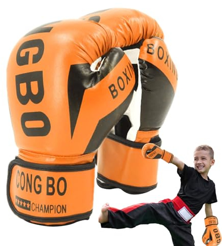 Guantoni da boxe per bambini – Attrezzatura da allenamento per bambini, guanti da punch durevoli, guanti sportivi per la gioventù, protezione da combattimento di guerra, attrezzi da fitness, leggeri e