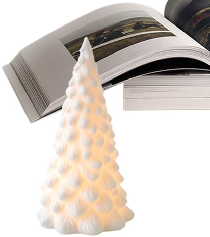 Albero di Natale in ceramica | Piramide da tavolo illuminata di Natale, decorazione natalizia con effetto luminoso per le vacanze di Natale Fenster Board