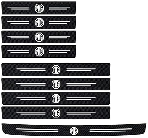 DPBUS 9 Pièces Protection Seuil de Porte de Voiture pour MG HS | e-HS (BJ 2018-2024), Portière Pédales Protection Threshold Barre Plinthes Autocollant