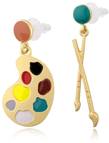 Artist Paint Palette Brush Earrings for Women Painter Art Teacher Gifts for Her Friends Birthday Christmas Gifts for Wife Girlfriend Art Paintbrush Earring for Artists Artistic Drop Earrings