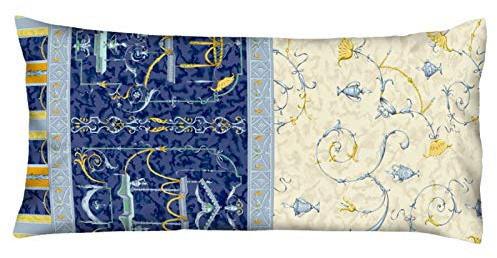 Bassetti OPLONTIS Kissenhülle zu Bettwäsche aus 100% Baumwollsatin in der Farbe Blau v.9, Maße: 40x80 cm - 9226995