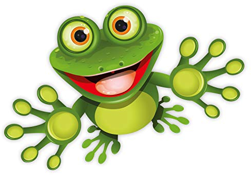 Younikat I Pegatina rana divertida | 15 cm | para portátiles maletas scooter puertas de neveras papeleras baño I pegatina coche | divertida chula resistente a la intemperie | kfz399