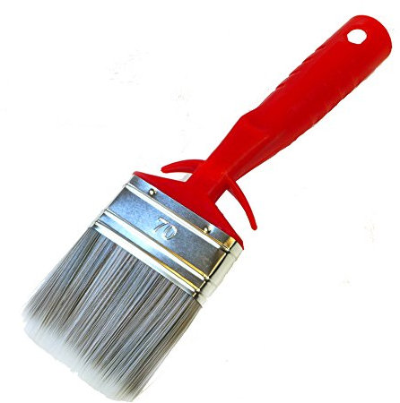 ROTIX 95065 Flächenstreicher Winkelpinsel Größe 70 mm (3 Zoll) Hohl-Griff für Verlängerungsstange Lasurpinsel mit Kunstborste