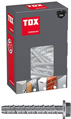 TOX 41101161 Karton Betonschraube Sumo Pro 1, 12x75 mm, 25 Stück, 041101161, Silberfarben, M12X75 mm