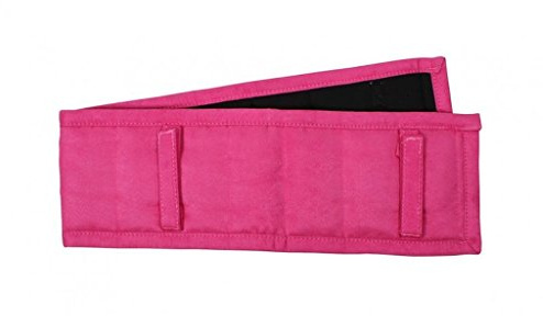 QHP Longier-Schabracke Longier Pad Synthetik mit Gurtschlaufen und Klettverschluss viele Farben (Pony, Fuchsia)