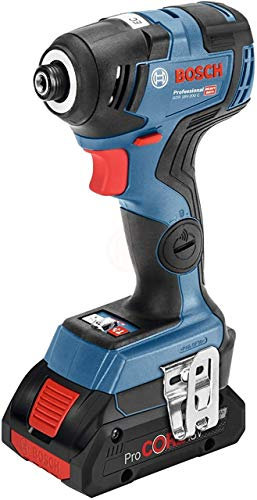 Bosch Professional 06019G4106 Avvitatore a Massa Battente GDR 18V-200 C, con Batteria, 18 Volt, Coppia di Serraggio: 200 NM, Valigetta L-BOXX 136, 18 V, Blu, Size