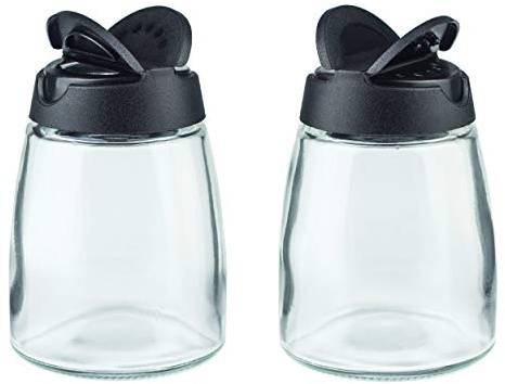 MILEKE Salt and Pepper Shakers, Moisture-Proof Condiment holders 150ML, 2/pack