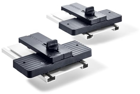 Festool Winkelabstützung AB-KA-UG/2 – Winkelanschlag für Kappsägen | Zuschneiden von Kranzprofilen – T-Nut für Anschläge und Schraubzwingen – 2 Stück