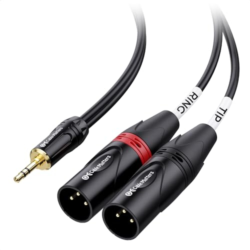 Cable Matters 1/8 Inch 3.5mm Mini Jack to XLR Stereo Cable 1.8 m, XLR to Mini Jack, Male to Male Y-Splitter Cable