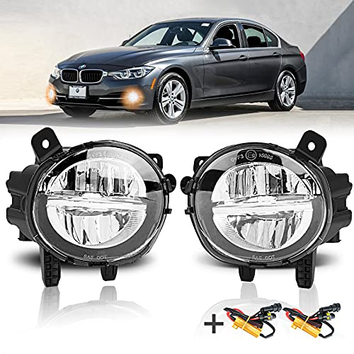 TangMiGe Dimljus kompatibel med BMW F20 F21 F22 F23 F30 F31 F32 F33 F34 F36 F45 F46, 1 3 4 serien, LED Bulbs, 2010-2018, Direkt ersättnings-LED eller halogenbyte till LED, 1 Par (Klar)