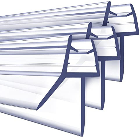 3-Pack Shower Door Seal Strip for 4-6mm Glass,Clear Bath Shower Screen Door Seal Replacement Covers up to 16 mm Gap with 90cm Adjustable Length