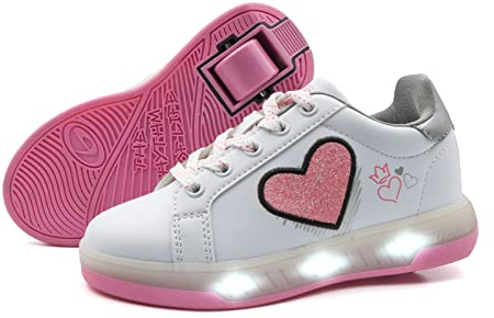 Breezy Rollers 2195670, Schuhe mit Rollen LED, Rollschuhe Led, Leuchtschuhe, Kinderschuhe mit Einer Rolle, Skateboardschuhe (eu_Footwear_Size_System, Little_Kid, Numeric, medium, Numeric_33)