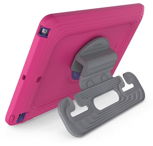 OtterBox Made for Kids Schutzhülle für iPad 7., 8. und 9. Generation (10,2 Zoll Display – 2019, 2020 & 2021 Version) mit Ständer und Auto-Kopfstützenhalterung – Empowered Pink