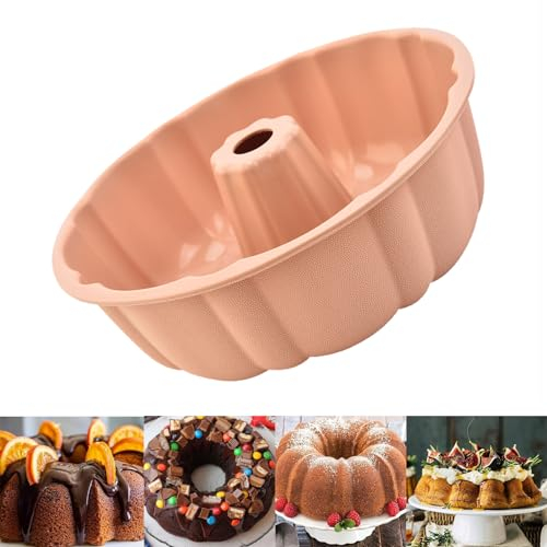 LANYOTA Stampo in silicone per cupcake, diametro 25 cm, per dolci, gelatina, pane (rosa)