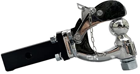 Wohnmobil-Zubehör Anhängerpintle -Haken Montageplatte for 2 Empfängerkupplungs -Adapter -Halterung mit Stecknadelverriegelungs -Abtastzubehör RV Wohnmobil für Wohnmobile ( Color : Steel black powder