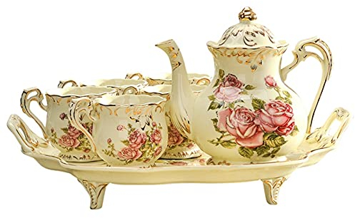Cup & Saucer Sets Ceramic High Temperature Resistant Jug Creative Large Capacity Teapot Juice Pot Coffee Cup Afternoon Teacup Mug Set