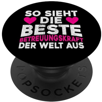 Pflegekraft Betreuerin Frauen Pflegerin Betreuungskraft Herz PopSockets mit austauschbarem PopGrip
