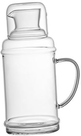 PHENOFICE 1pieza Jarra De Agua De Vidrio Templado Jarra Para Bebidas Frías y Calientes Diseño Ergonómico y Tapa Multifuncional Para Uso Doméstico