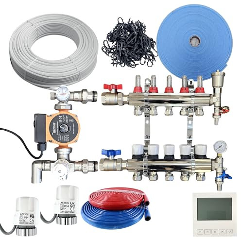 Wärmer System 60-65Sqm Water Underfloor Heating Kit 1 Room