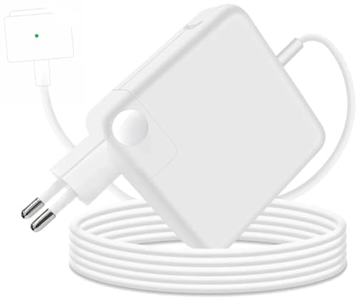 SCOVEE Ladegerät für Mac Book Pro T-Tip 60 W, Schneller 60W T-Tip Adapter kompatibel mit Mac Book Air 11 Zoll und 13 Zoll 2012~2018, Modelle A1425, A1435, A1502, A1465-Display