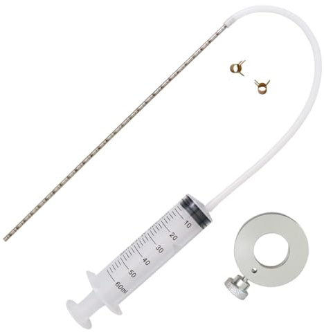 Enwye Kit d'outils pour Huile de Fourche, avec seringue, Tuyau, 2 Pinces, Fourche à Huile, réglage de Niveau, Hauteur réglable