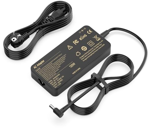 Etssembo 120W 19V 6,32A Ladegerät Laptop Ladekabel Kompatibel mit ASUS PA-1121-28 ADP-120RH B A15-120P1A VivoBook Pro 15 N580VD N580V N705UD FX504 UX510UW N752VX N552VX Rog G550 G551 Netzteile