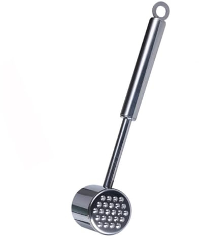 Alipis Batticarne Acciaio Inossidabile con Faccia Martello per Carne con per Appendere Inteneritore per Bistecche e Pollame Strumento Cucina Resistente e