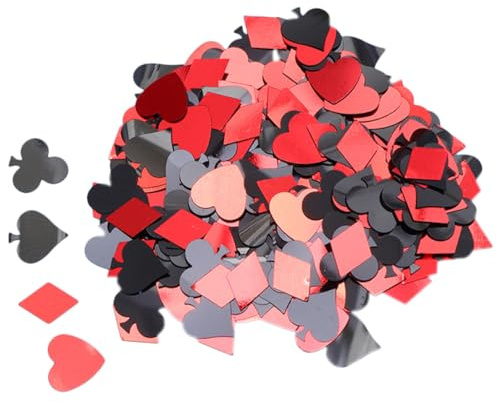 NUOBESTY Scarti di Poker Sparsi Sul Tavolo 90G Decorazioni per Feste Matrimonio Compleanni Shower Decorativi per Inviti e Tavoli