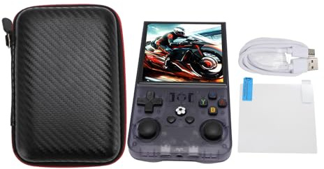 Console di gioco portatile retrò con schermo IPS da 4 pollici, console di gioco portatile, risoluzione 720 x 720 con batteria da 4000 mAh, doppi stick di controllo 3D per giochi (128GB)