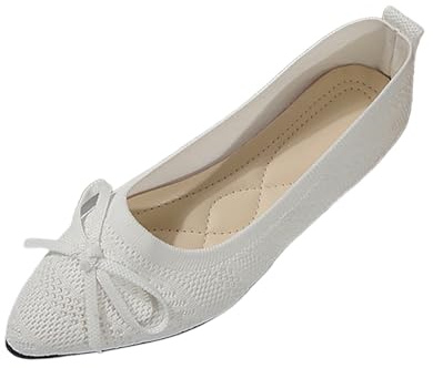 Pumps dam platt och spets, fritidsskor dam slip-on dansskor fjäril ballerina skor eleganta slip-skor bekväma promenadskor mjuka halkfria kvällsskor enfärgade utomhusskor