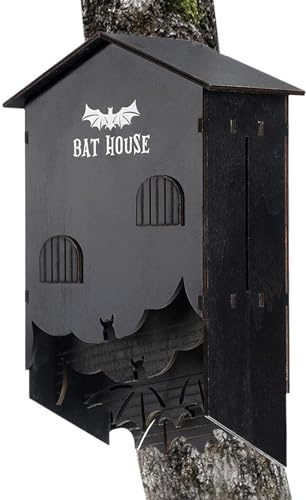 Scatola per pipistrelli - 3,74x5,91x9,84 pollici Casetta per pipitrelli, Scatola per animali selvatici da giardino portatile, per pipistrelli in legno da cortile in legno | Casetta di ricovero l