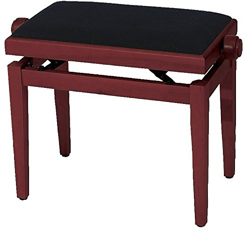 FX F900561 - Banquetas para piano, color cerezo mate, asiento negro