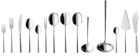 Villeroy & Boch Piemont Cutlery for up to 12 People, 70 Pieces, Stainless Steel