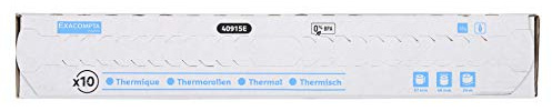 Exacompta 40915E 10er Pack Thermopapierrollen 1-lagig Breite: 57mm, Länge: 24m, Durchmesser Kern: 12mm 55g/m² rückseitig bedruckt für Kartenzahlung (EC Cash Geräte)