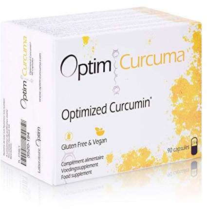 Integratore curcumina Longvida - 90 capsule - flessibilità articolare - senza pepe nero - Optim Curcuma