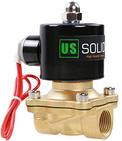 U.S. Solid 1/2 G 230V AC Messing Magnetventil Direktgesteuert für Wasser Luft Gas Öl NC Brass Solenoid Valve