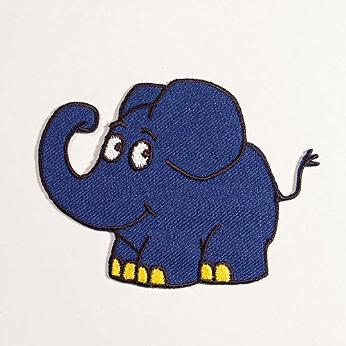 MonoQuick Sendung mit der Maus und dem Elefanten Applikation, Flicken, Aufbügeln, Aufnähen, Iron on Patches (14579 Der Elefant)