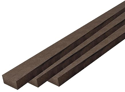 hanit® Kunststoffbretter | Brettprofile | 200 x 4 x 8cm | braun | 3 Stück | aus Recycling Kunststoff