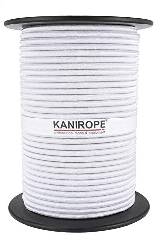 Kanirope® Gummiseil MONOSPAN PP 10mm 100m Weiß Expanderseil Spann Seil Spanner Spannseil Plane