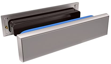 Zeroplus ZEROplus Self-attaching Sleeved Letter Plate, Fire Rated for Timber Doors, Satin Anodised Aluminium, ZP207