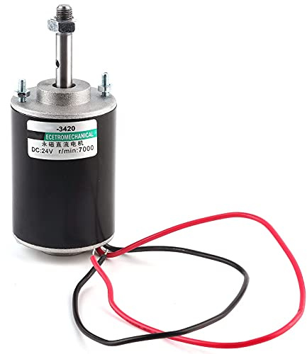 Mini Elektromotor,12 V/24 V Dauermagnet DC Motor Hochgeschwindigkeit ​​Niederige Lärm Hochgeschwindigkeits Reversible Elektrische CW/CCW-Dauermagnet DC Motor für DIY-Generator(3500-7000Rpm)