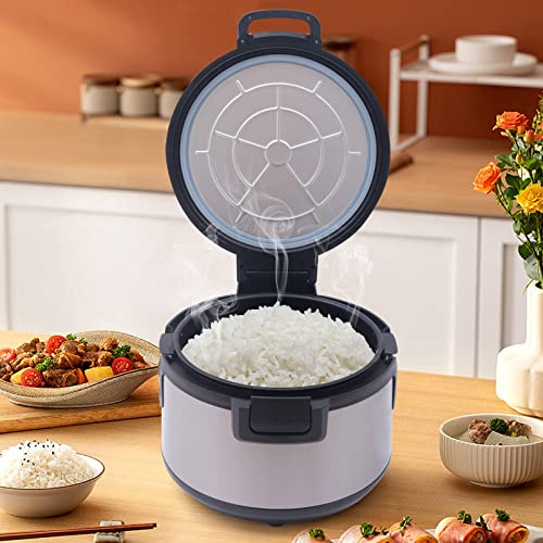 Chauffe-riz commercial, pot intérieur antiadhésif, isolation efficace chauffe-riz électrique, acier inoxydable, 19 L/20QT-L, cuiseur à riz professionnel, fonction de cuisson et de maintien au chaud