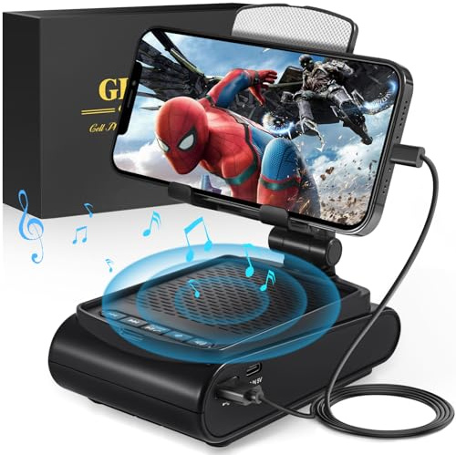 GLOPUS Valentines Day Gifts for Him Men, Cell Phone Stand with Wireless Bluetooth Speaker, Birthday Gifts for Men Unique, Mens Gift for Dad Husband Boyfriend, Cool Gadgets for Mens