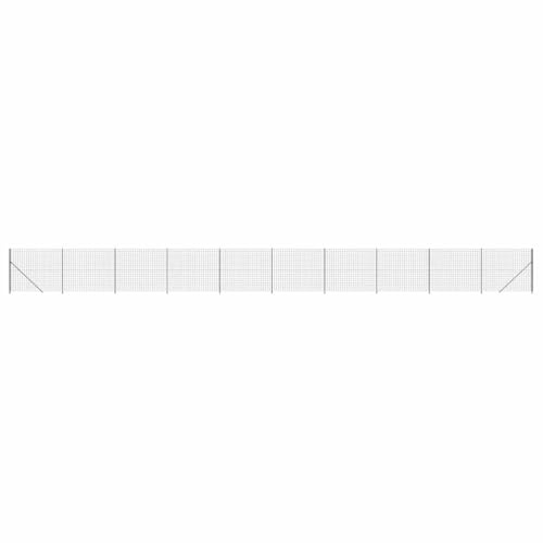 vidaXL Stängsel med stolpsko antracit 1,6x25 m, nät, stängselnätrulle, nätrulle, stängselnät, stängselnätrullar, nätrullar, nätstaket, nätstängsel