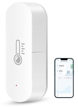WiFi Thermometer Hygrometer Sensor, UseeLink Indoor Temperature and Humidity Sensor, Wireless Smart Humidity Temperature Monitor with Remote App Notification Alert for Home, Greenhouse 1 Pack