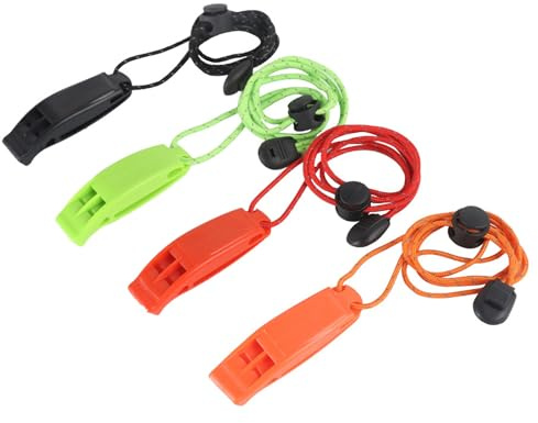 DEZP 4 PCS sifflet arbitre sifflet enfant sifflet en plastique pour enfant sifflet arbitre football sifflet de survie pour Les Entraîneurs Arbitres Officiels et Dressage de Chiens