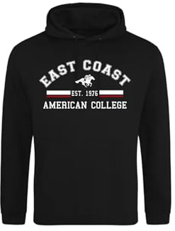 AMERICAN COLLEGE USA Tröja tröja med tryck varma kläder blandade män och kvinnor casual modell ACSCW2 Black M, svart, M