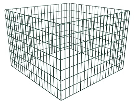 INLIFE Compostador de jardín cuadrado de red 100 x 100 x 70 cm para casa y jardín, césped y jardín (3,58 kg)