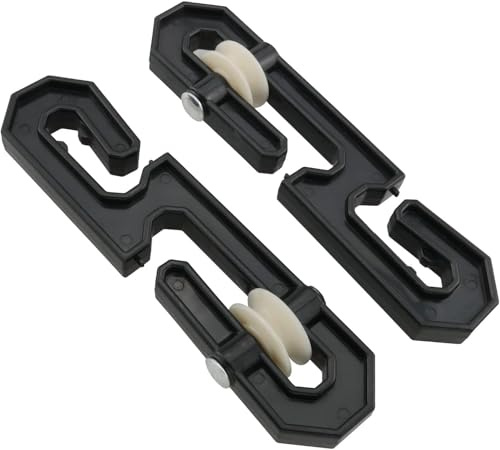 AACGIN Juego de 2 tensores de tendedero de plástico que evita enredos y torceduras, tensores de línea de ropa en forma de S, para tendederos largos y resistentes, color negro